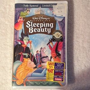 🦋$8 ADD ON• M2:65 Sleeping Beauty Walt Disney’s Masterpiece VHS NEW SEALED